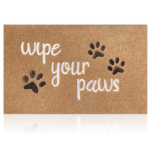 Entrance Door Mat Indoor Outdoor Wipe Your Paws Doormat Non Slip Washable Quickly Absorb Moisture and Resist Dirt Rugs Durable Rubber Front Door Mat Brown Mats