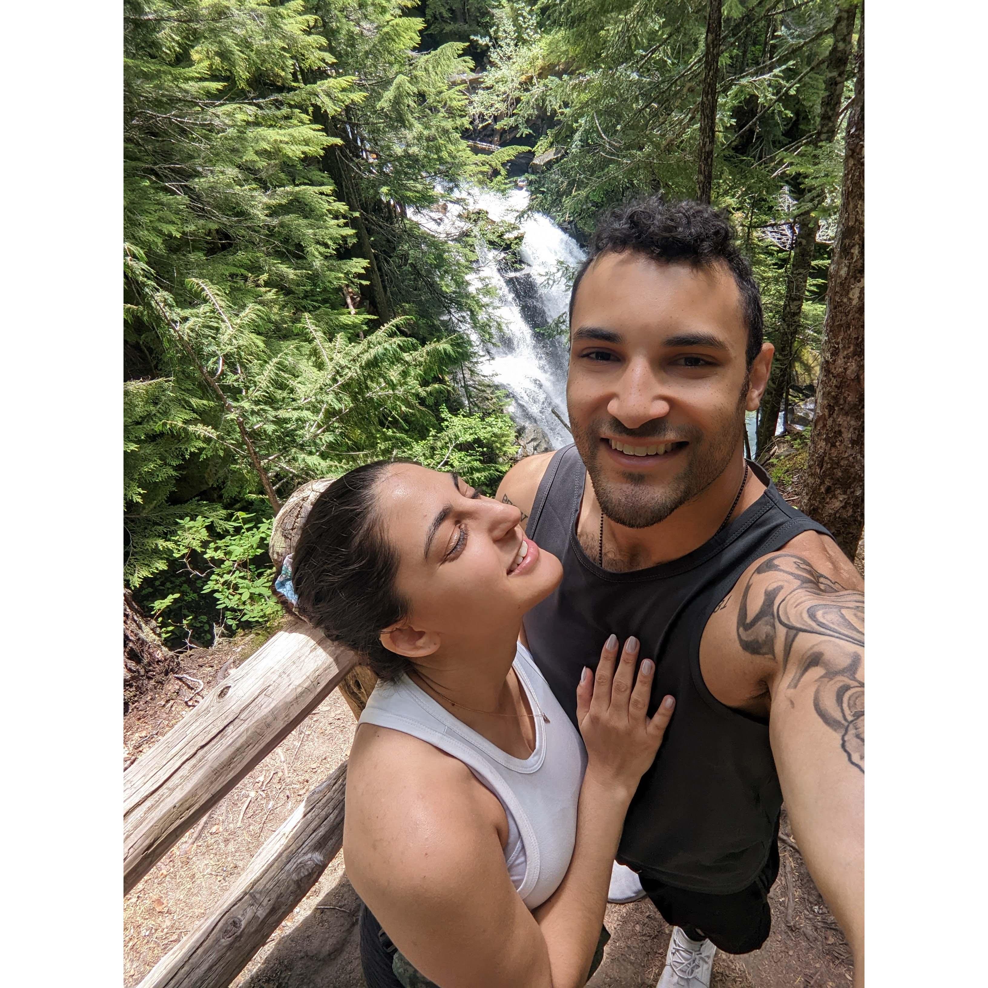 Hiking in WA to see a waterfall!