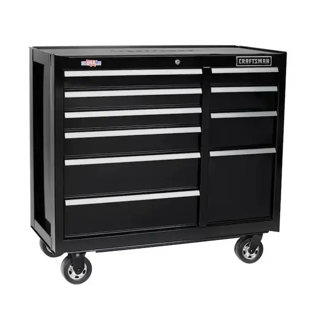 CRAFTSMAN 2000 Series 41-in W x 37.5-in H 10-Drawer Steel Rolling Tool Cabinet (Black)
