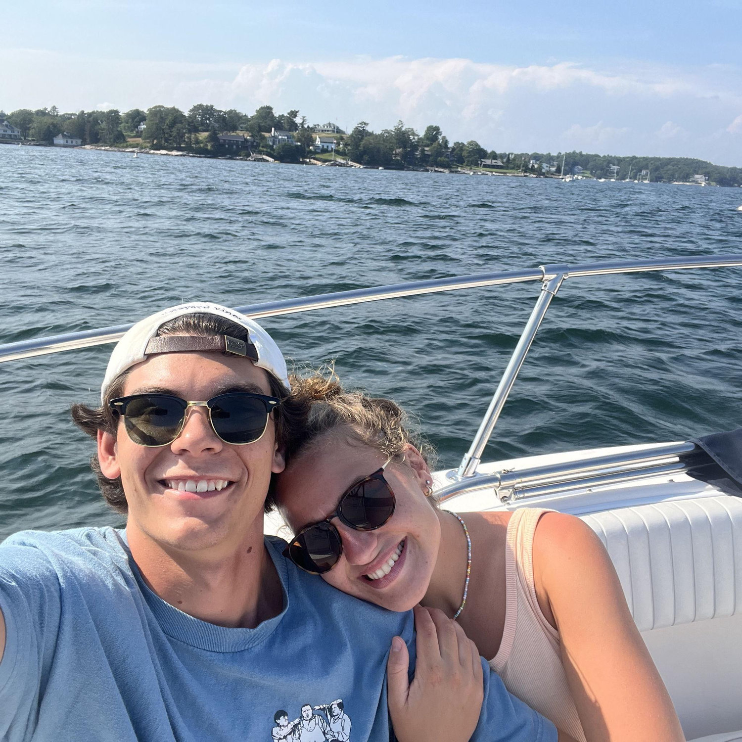 July 2023 - In Boothbay Harbor, one of our favorite places to visit, about a 1.5 years into dating.