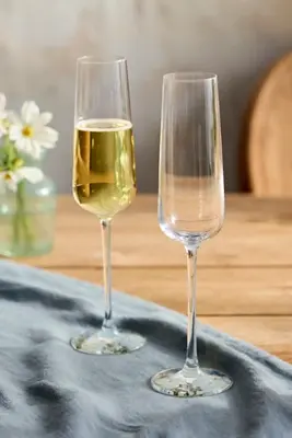 Pressed Floral Flutes, Set of 2