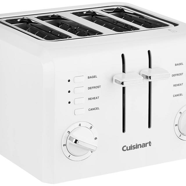 Cuisinart CPT-142P1 4-Slice Compact Plastic Toaster, White