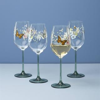 Butterfly Meadow White Wine Glass, Set of 4