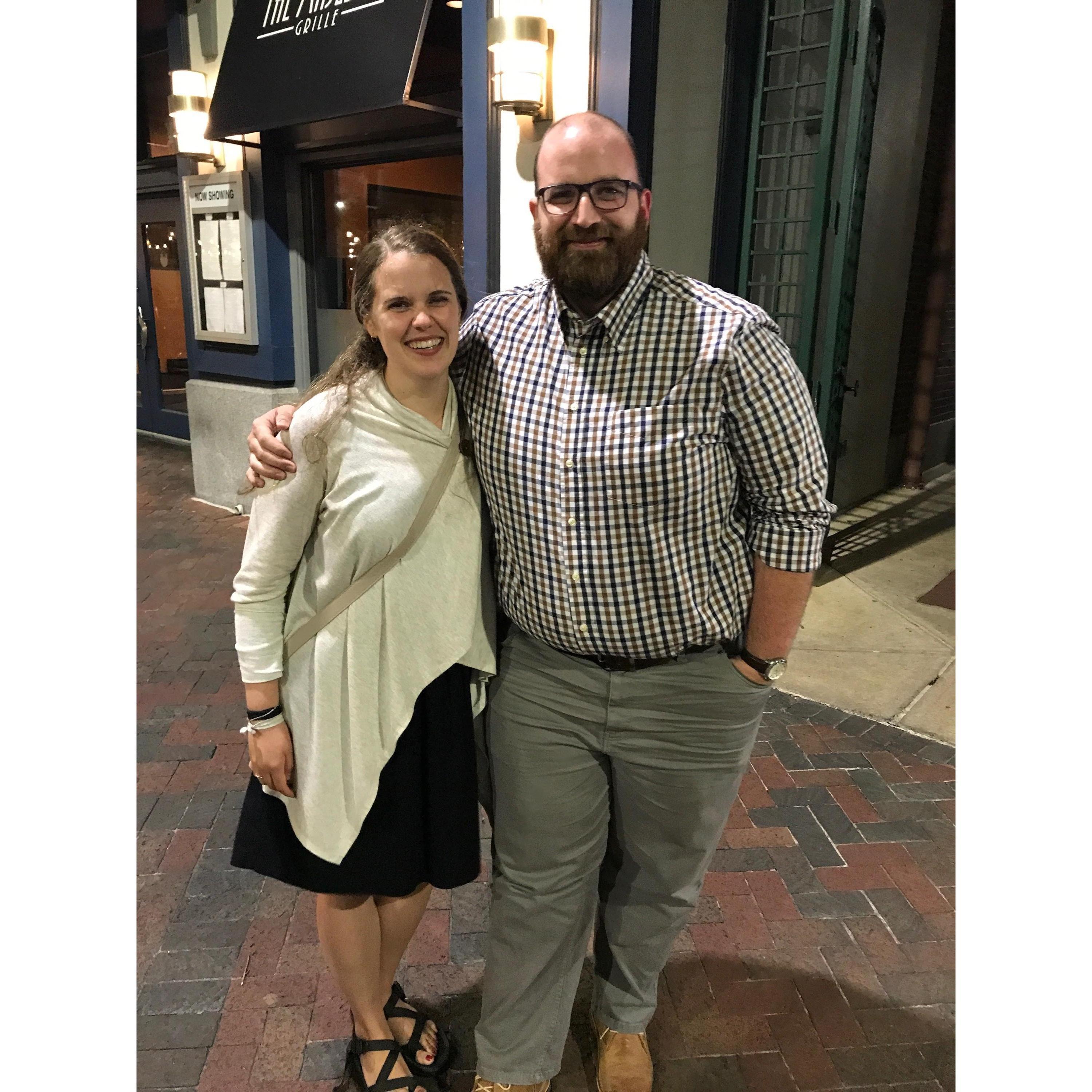 Our first picture together, about a month into dating.