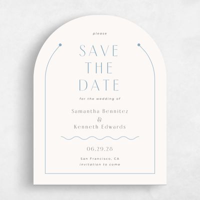 White Arch Wedding Save the Date - Suzi Portrait