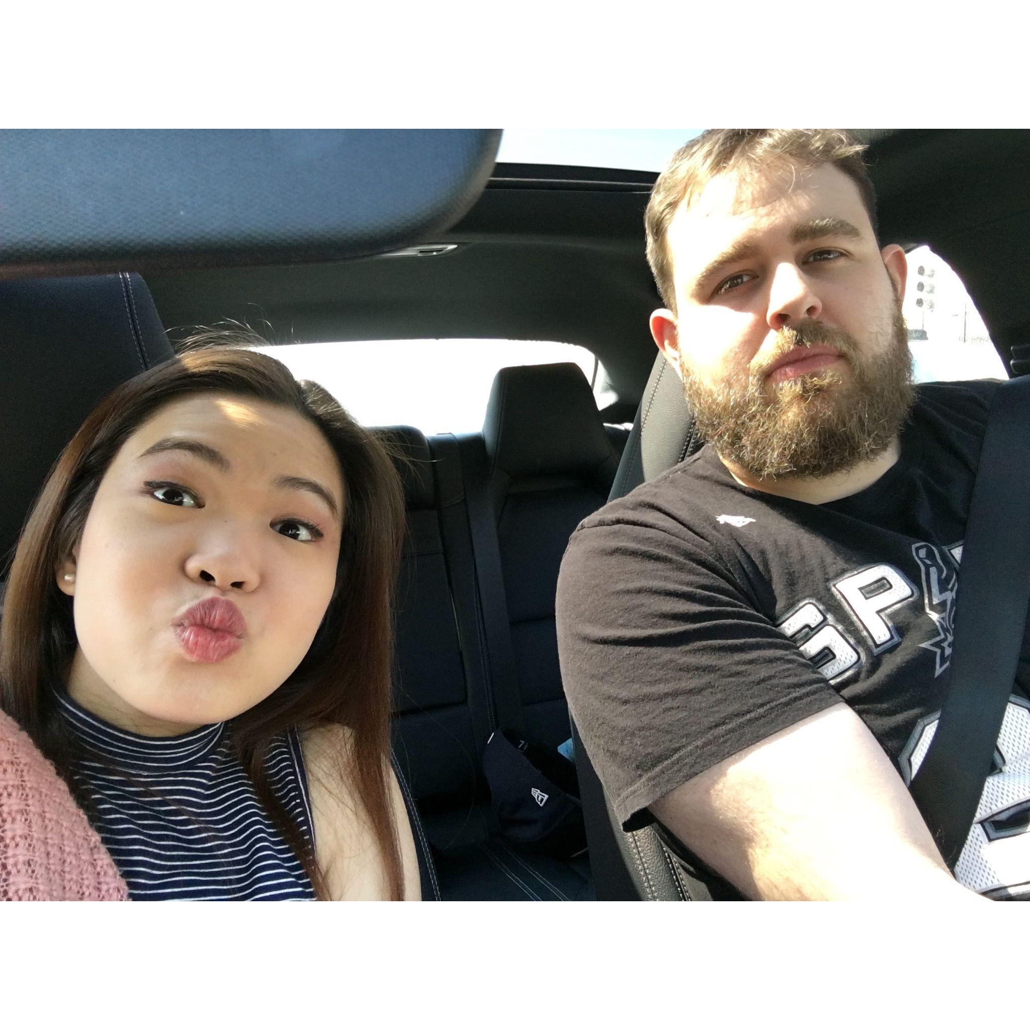 On our way to the Cherry Blossom Festival in Navy Yards, DC in 2018