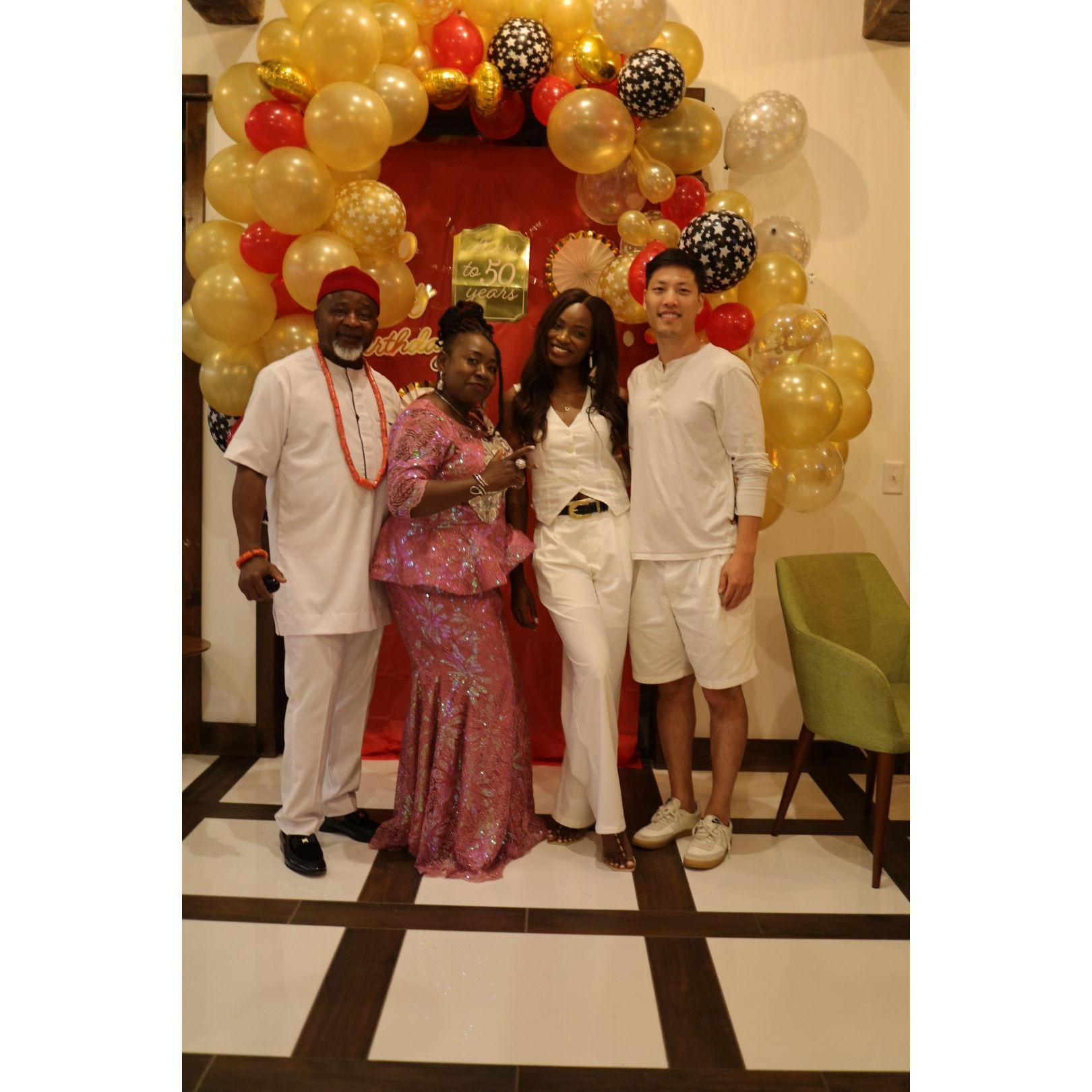 at our aunts 50th birthday