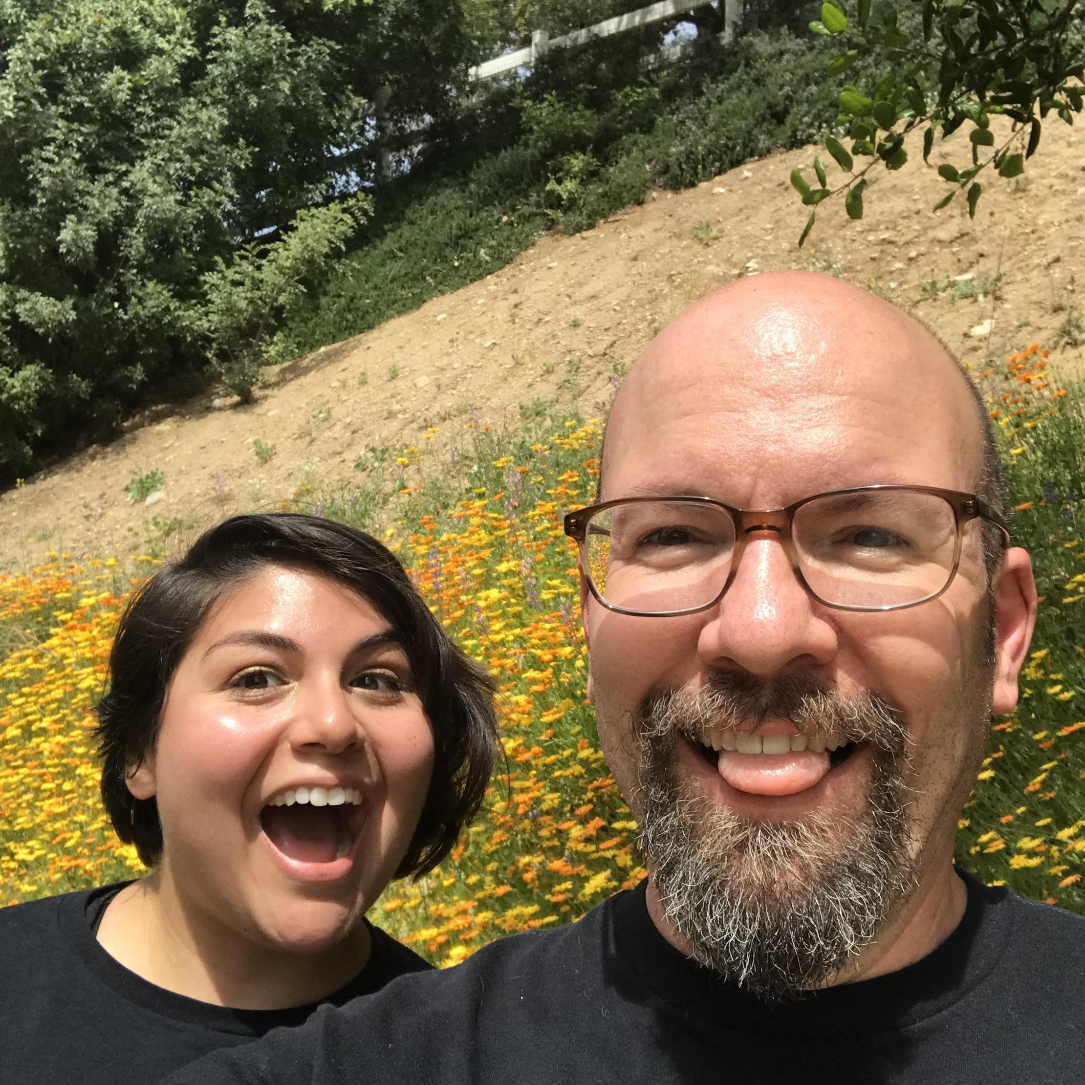 Being silly on one of our favorite nature walks!