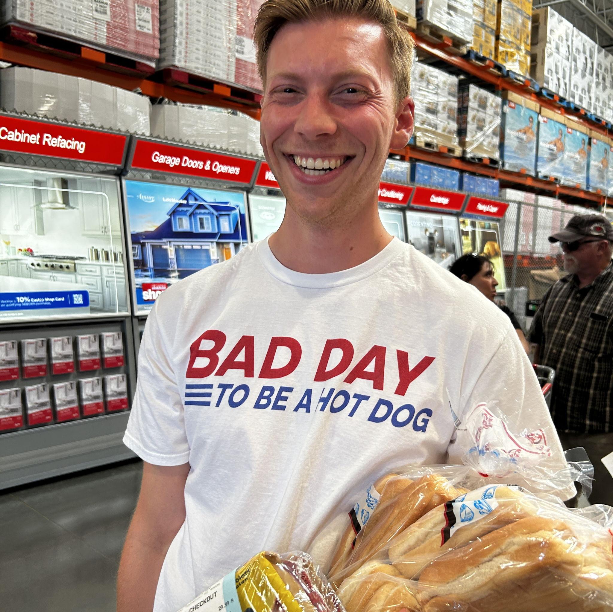 Physical proof of the hot dog obsession (Jordan got Peter this shirt)