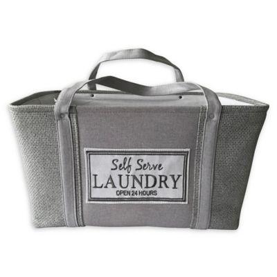 Baum-Essex Fabric Laundry Basket with Embroidered Logo
