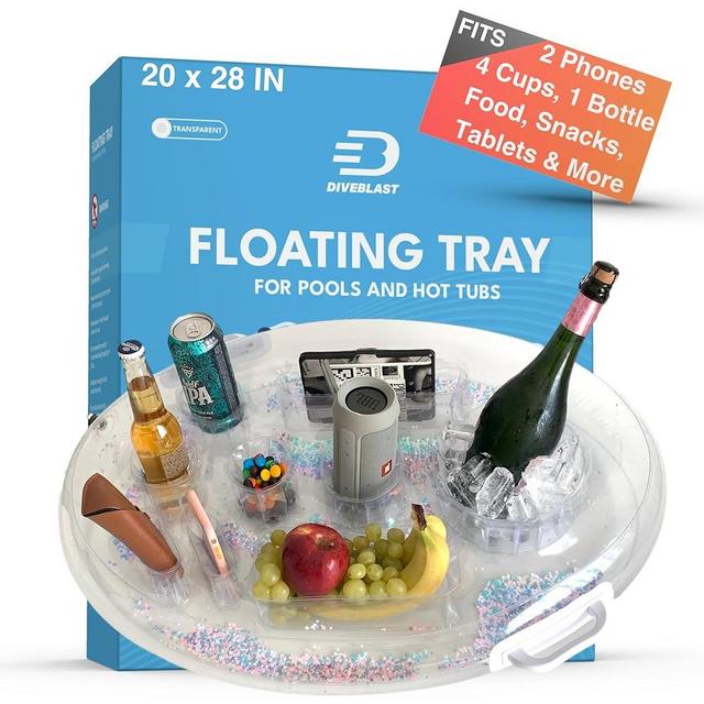 DIVEBLAST: Premium Floating Drink Holder for Pool, Hot Tub Accessories for Adults - Pool Drink Holder Floats, Swimming Pool Accessories for Adults, Drink Floaties for Pool, Pool Drink Floats…