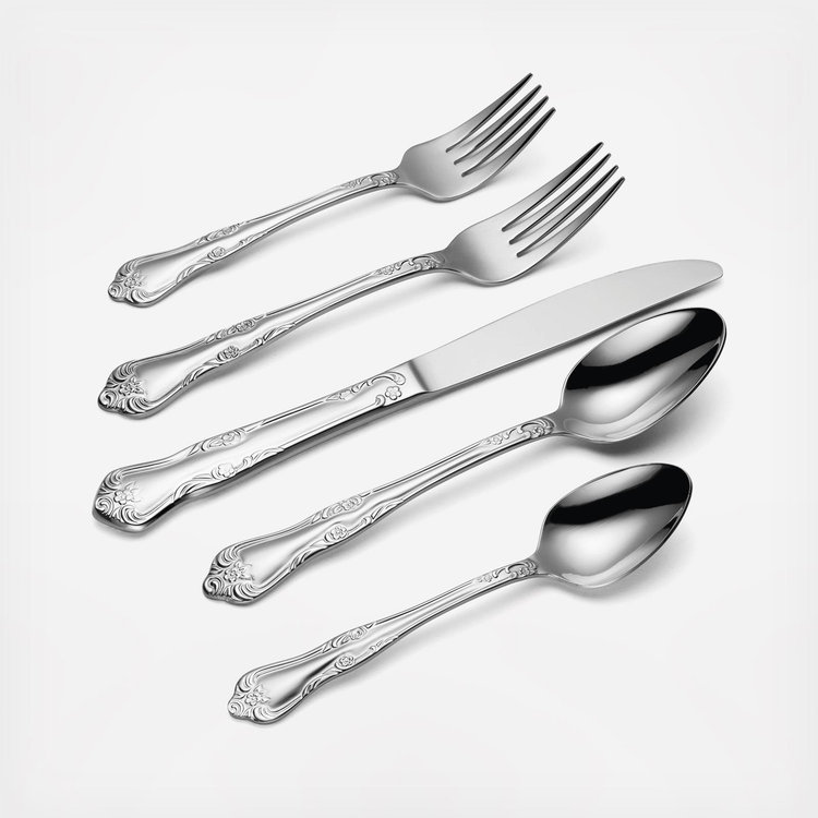 Oneida, Azalea 45-Piece Everyday Flatware Set, Service For 8 | Zola
