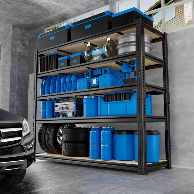 5-Tier Adjustable Heavy Duty Metal Shelving Unit for Garage,Pantry,Storage,Toolsheds, Warehouses