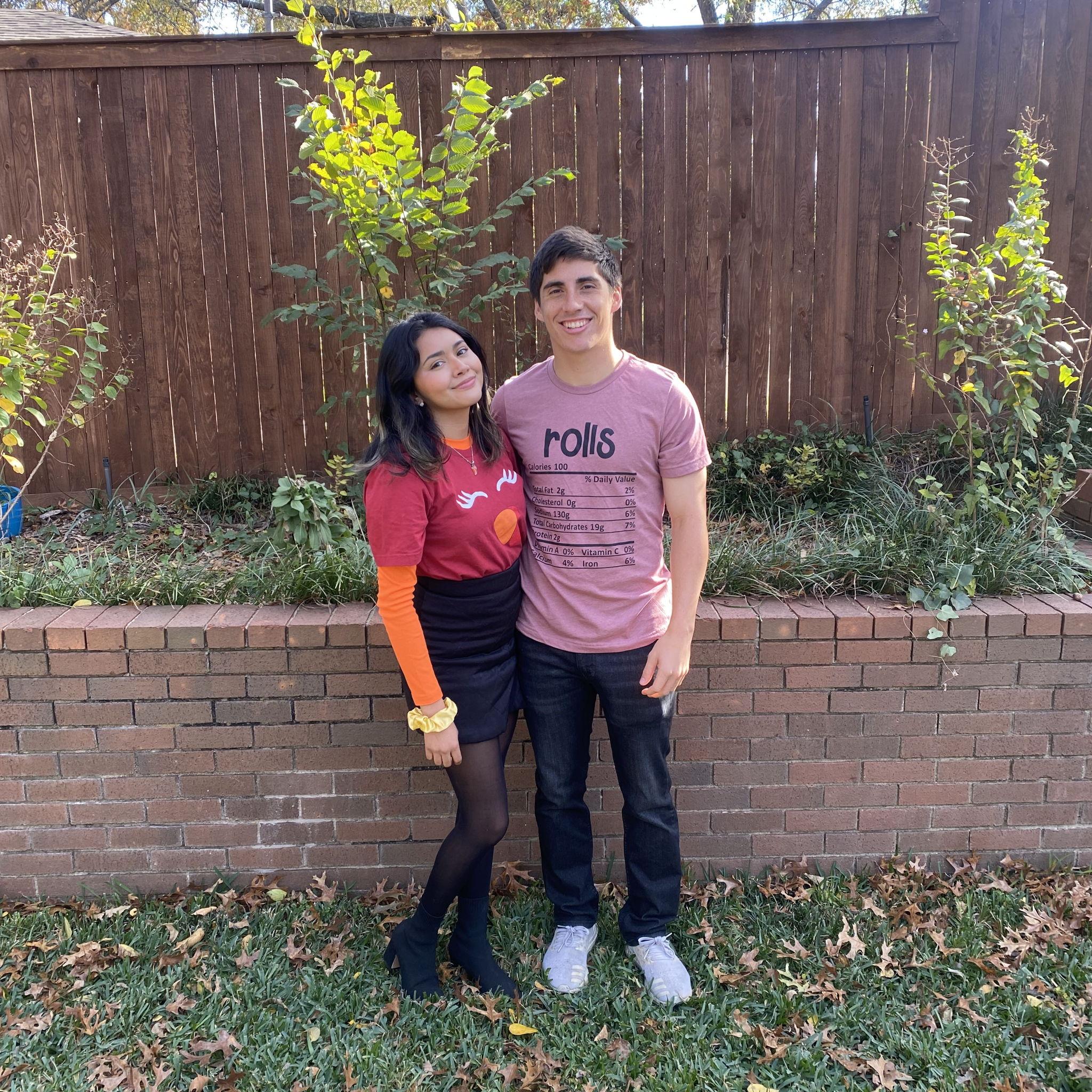 11/25/21: Our first Thanksgiving dinner! (Thanks Jennifer for always making us take pictures.)