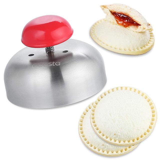 Stainless Steel Sandwich Cutter and Sealer, Uncrustables Maker, DIY Sandwich Decruster Bento Box Lunch Sandwich Cutter for Kids, Boys and Girls Lunch Children Back to School