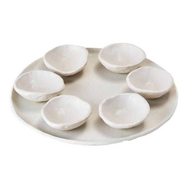 Contemporary Handmade Ceramic Sarah Plate - Blanc