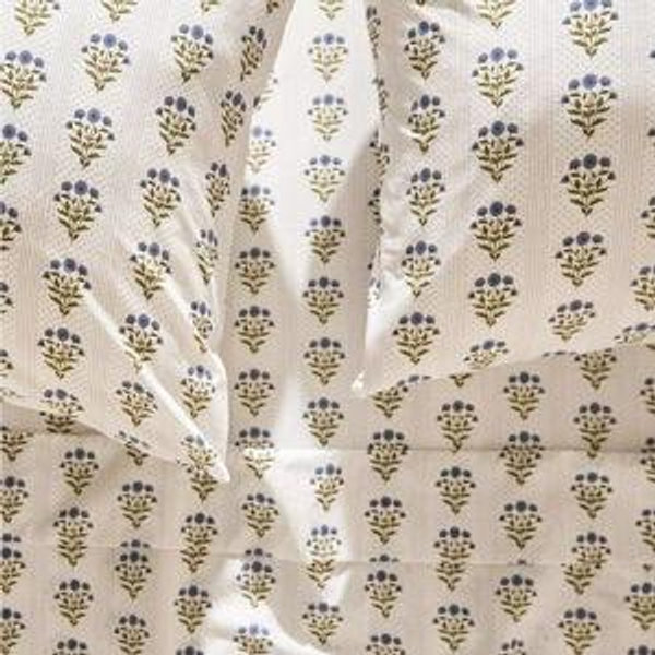 King Size Organic Cotton Percale Printed Sheet Set