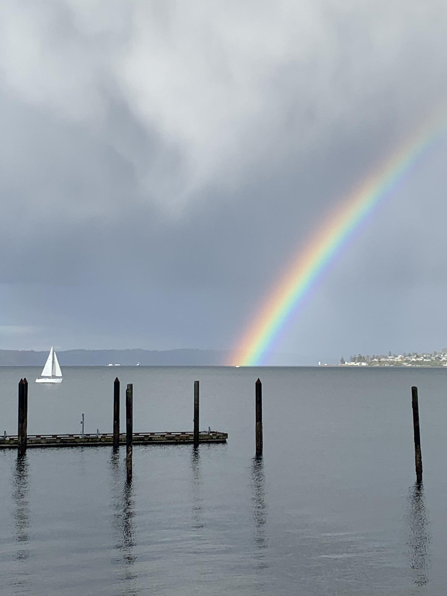 The double rainbow we saw on a friend date early in 2021.  Amanda thought at the time that her Grandma Holler was sending the message that this boy was a keeper.