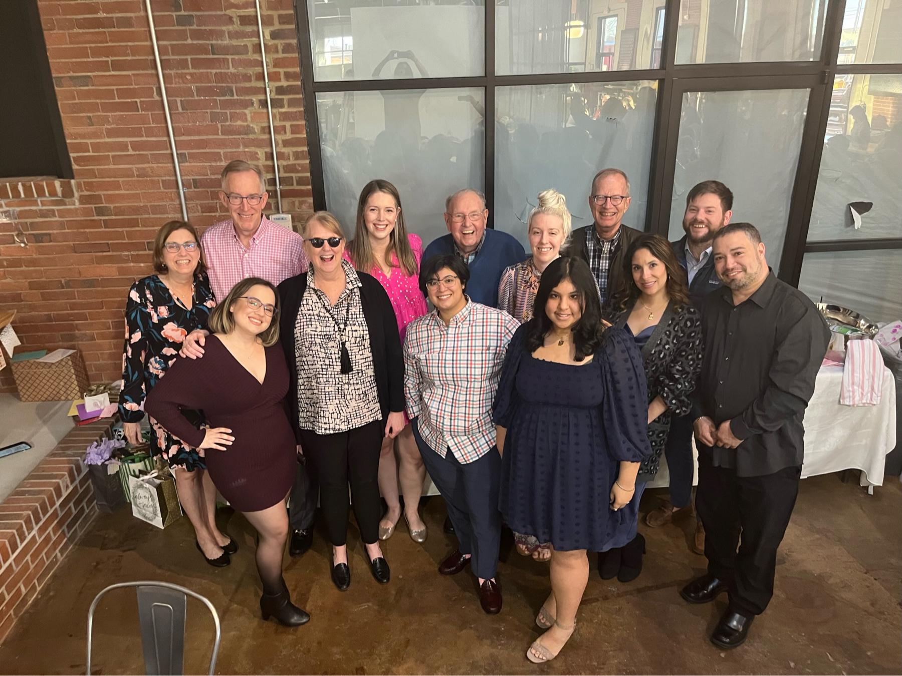 Our engagement party with our loved ones