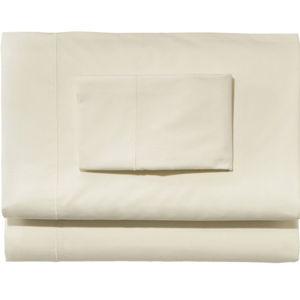 Premium Egyptian Percale Sheet Collection in Color Cream