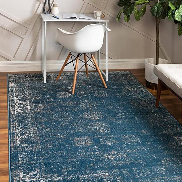 Unique Loom Sofia Collection Traditional Vintage Blue Area Rug (5' x 8')