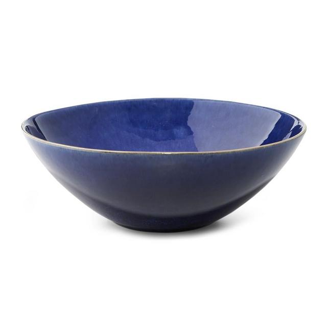 Drip Glaze Serve Bowl, Indigo Blue