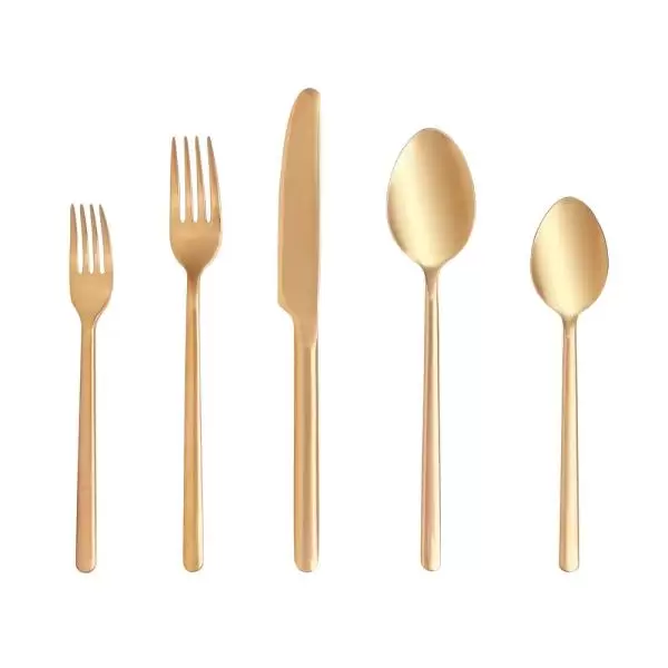 Brenner 40-Piece Stainless Steel 18/0 with Copper Finish Flatware Set (Service for 8)