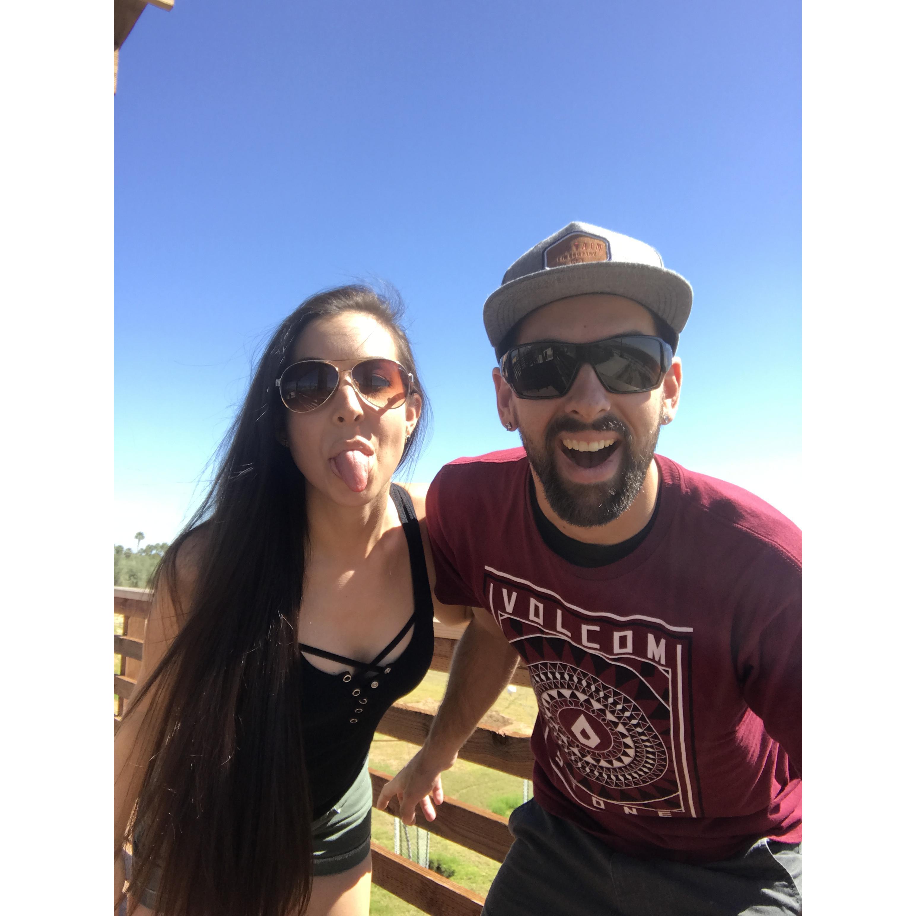 Being silly at the zoo
