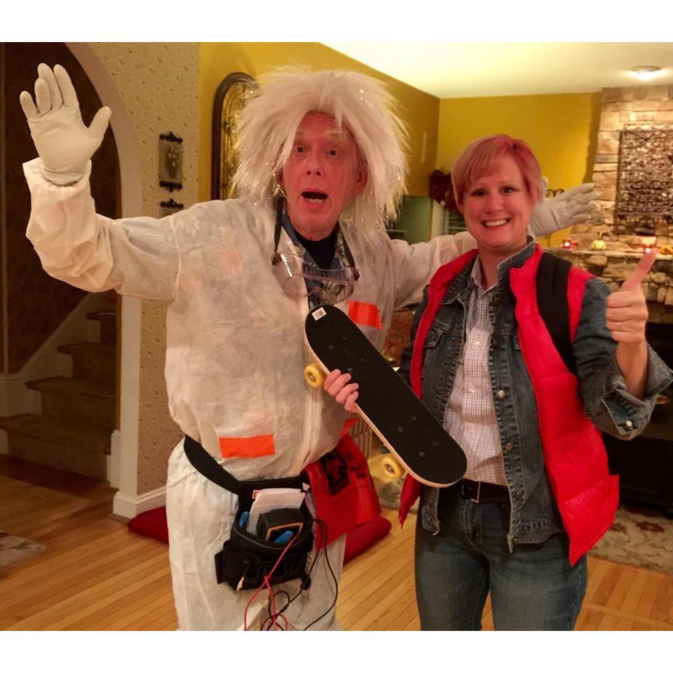 We love dressing up for Halloween! Doc& Marty from Back to the Future!- October 2015