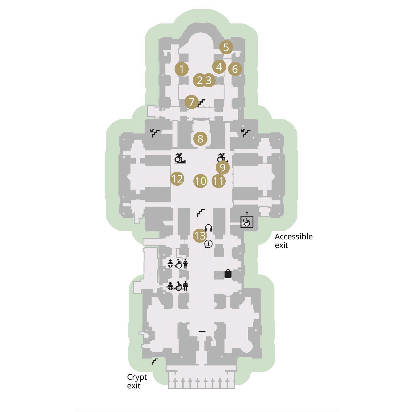 St Paul's Cathedral Crypt Map
