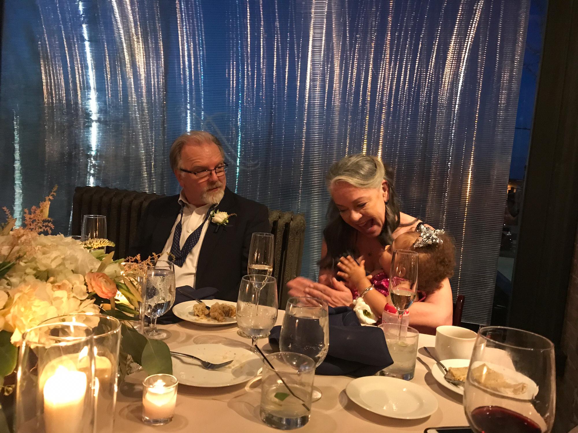 At Calvin and Lauren's wedding