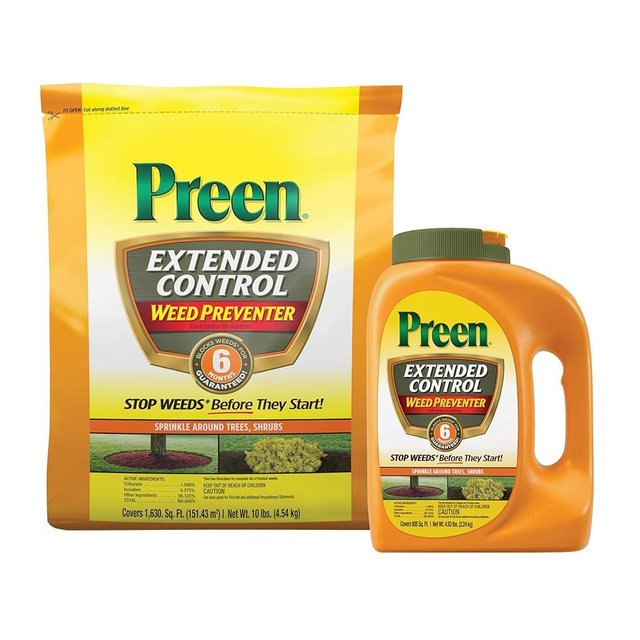 Preen Extended Control Weed Preventer Flip Top Applicator 4.93 lb. and 10 lb. Refill Bag - Total Coverage 2,435 sq. ft.