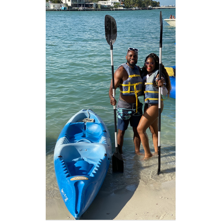 Kayaking in the Atlantic. Miami, FL 2020.