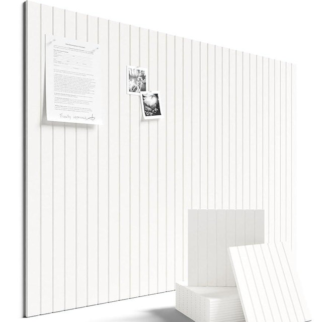 Fluxynara Large Felt Bulletin Board 48" x 36" Cork Board Alternative-12 Pack with 70 Safe Removable Adhesive Tabs, Cork Boards for Walls Cork Board for Home Office Classroom Pin Board (Milky White)