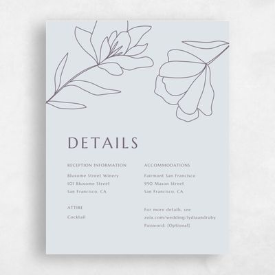 Misty Blue Wedding Enclosure - Emeline