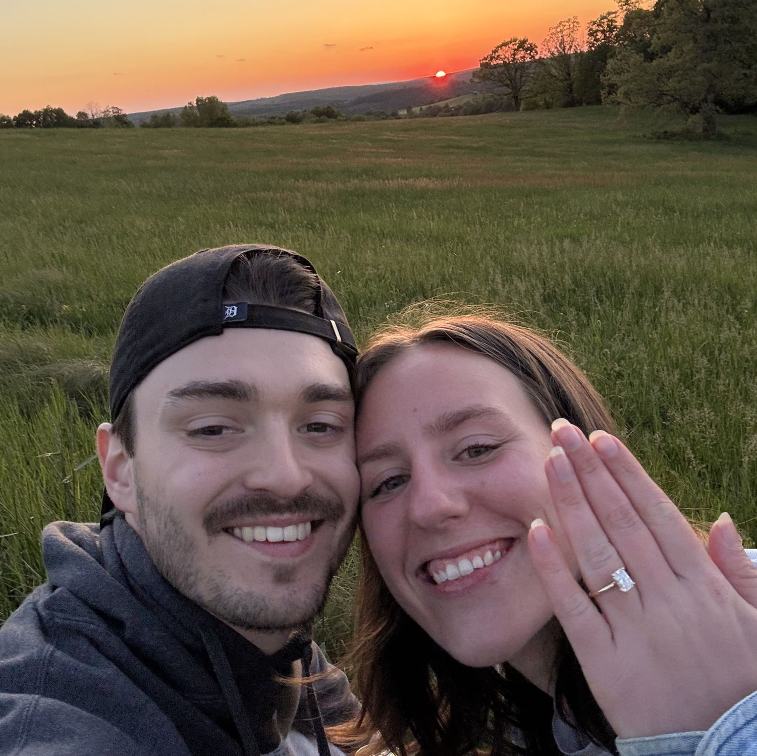 Watching the sunset together after we got engaged