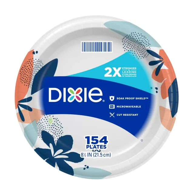Dixie Everyday Dinner Paper Plates 8.5" - 154ct