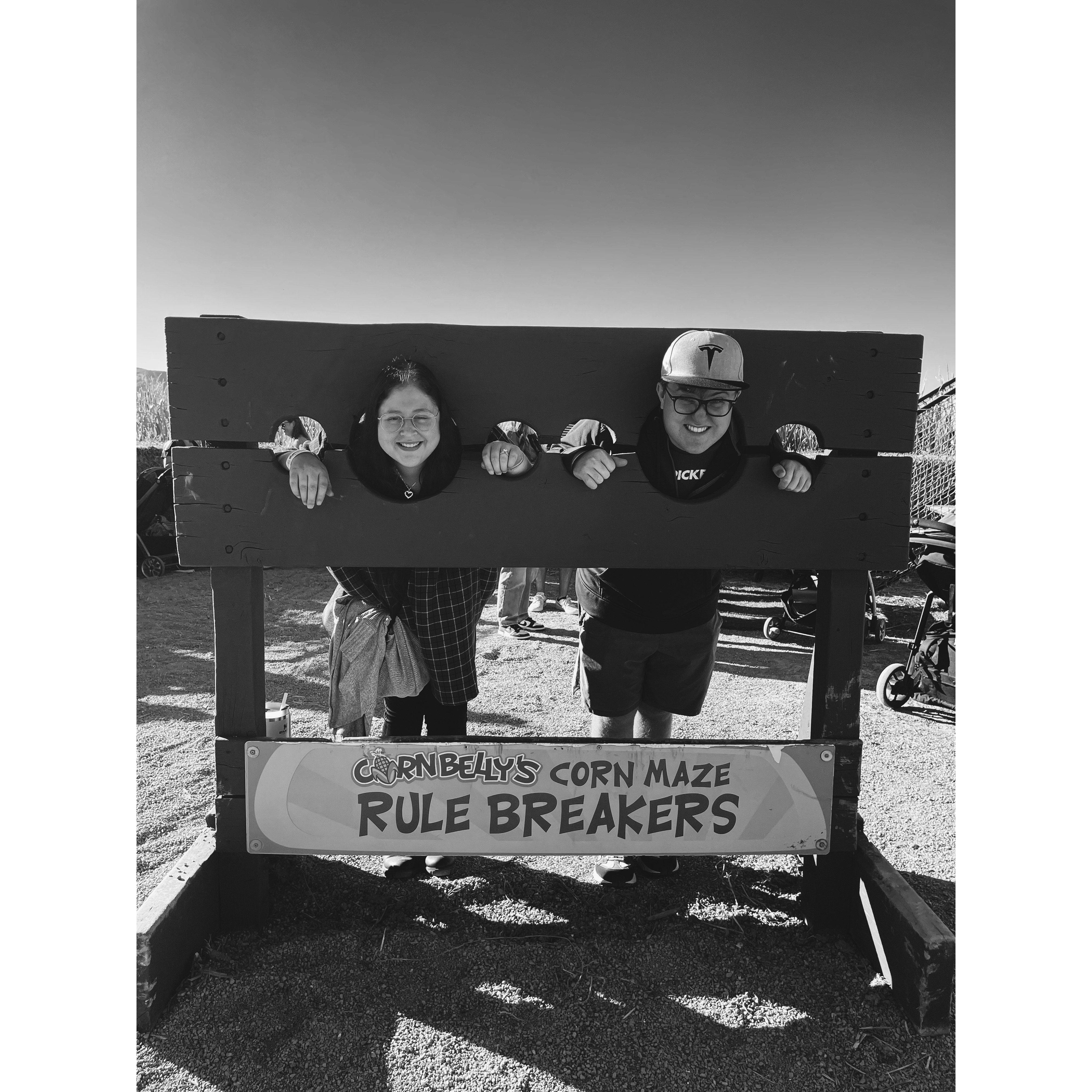 Got caught being trouble makers. 10/7/2023