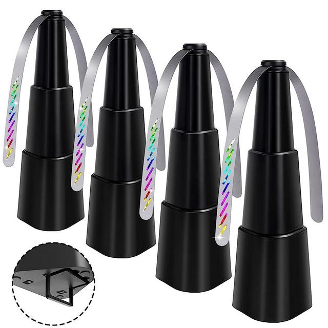 KTDRJN 4 Pack Fly Fan for Table,Food Fan for Indoor Outside,Portable Outdoor Picnic Fan,Batteries Powered Table Fly Fan for Restaurant, Party, Home,Outdoor Dinner(Black)