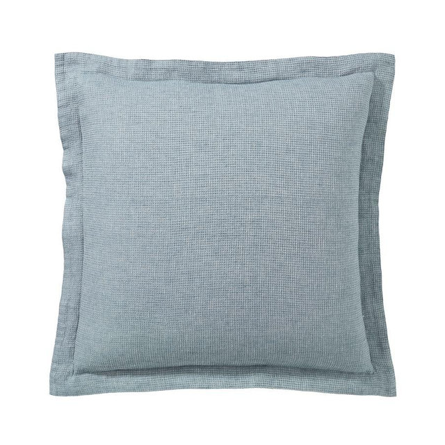 Chambray European Flax Linen Waffle Euro Shams, Set of 2