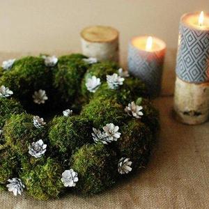 Natural table decor, Moss spring wreath for front door, wedding centerpiece, Farmhouse decor, woodland decor, indoor wreath, green decor