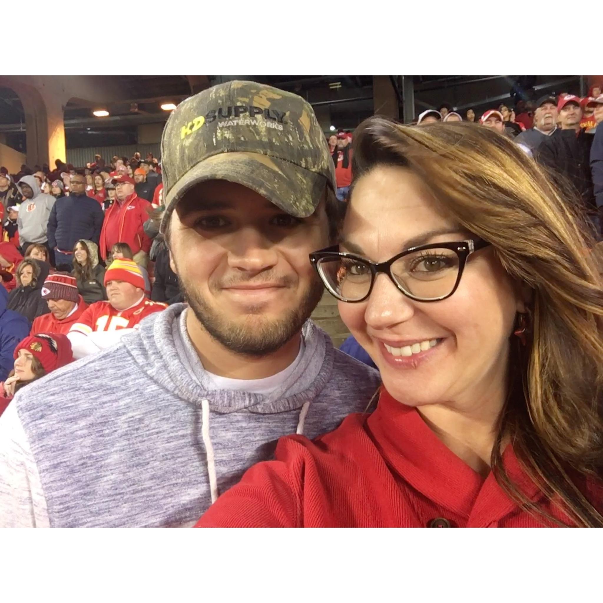 Our 1st Chiefs game❤️❤️❤️