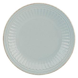 French Perle Groove Collection Accent Plate - White