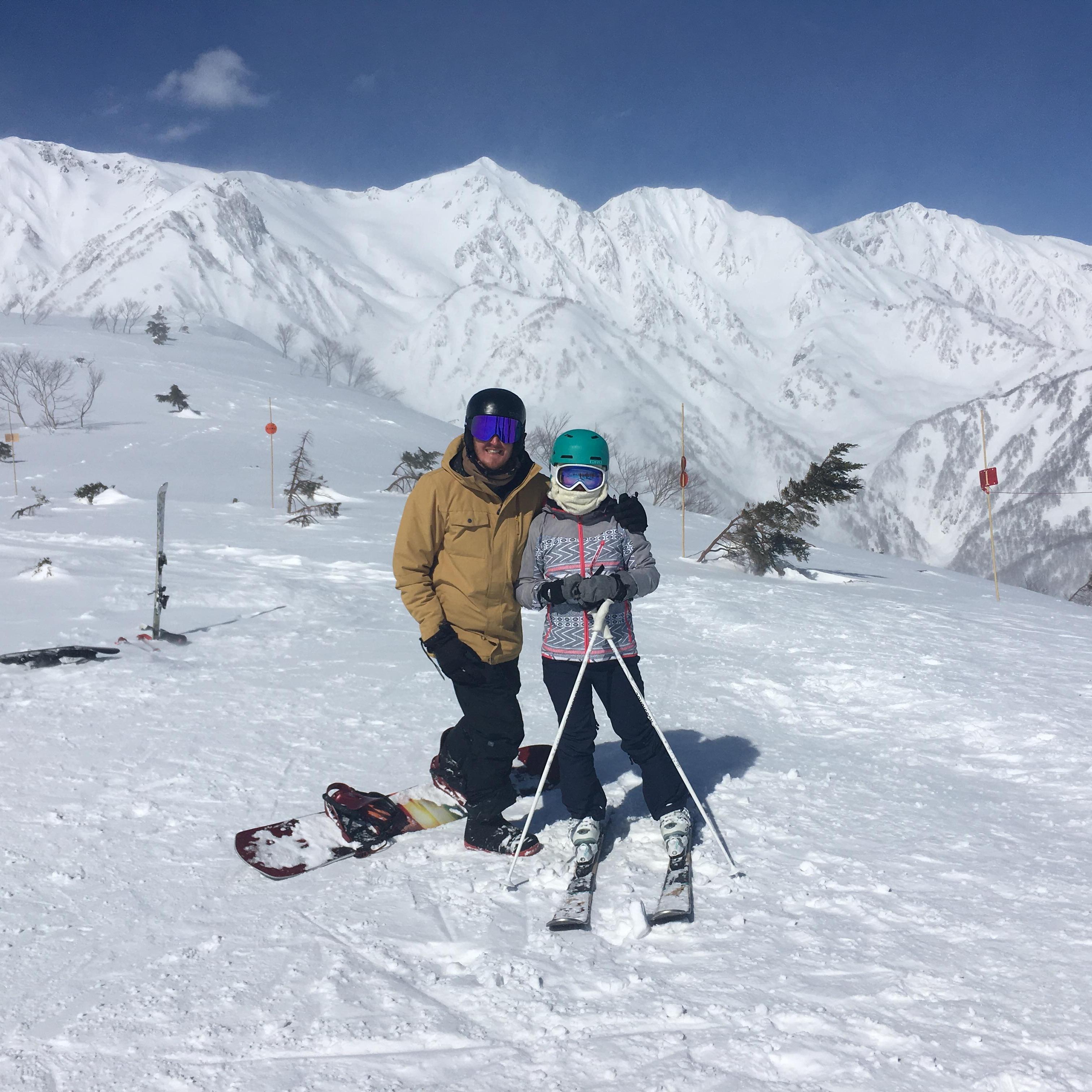 Skiing in Hakuba, Japan