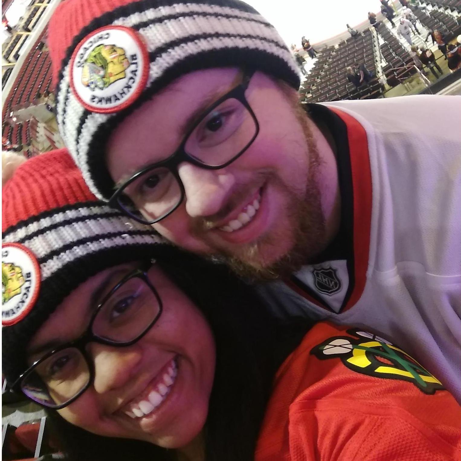 Our first Blackhawks game together