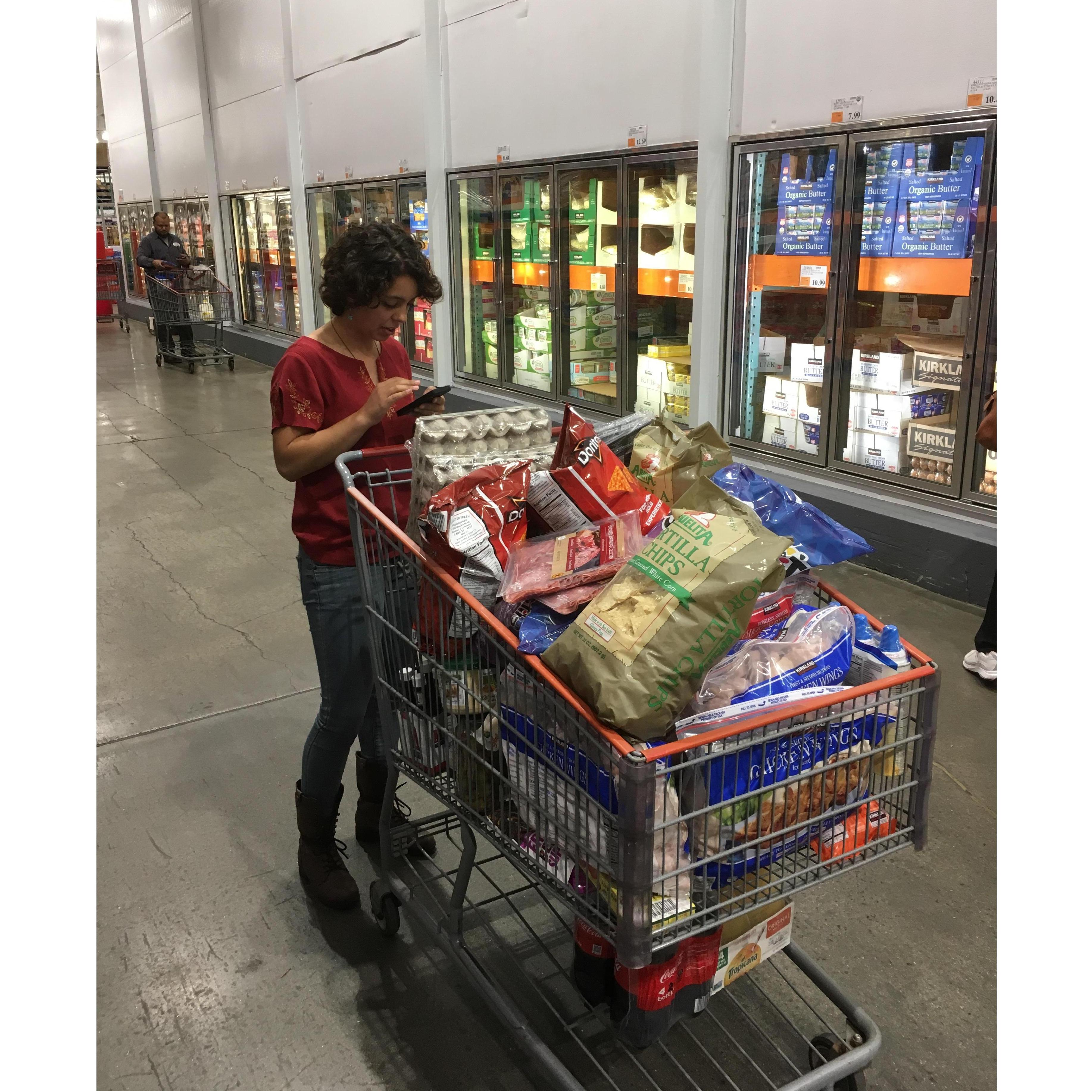 Shopping for the first wedding reception.