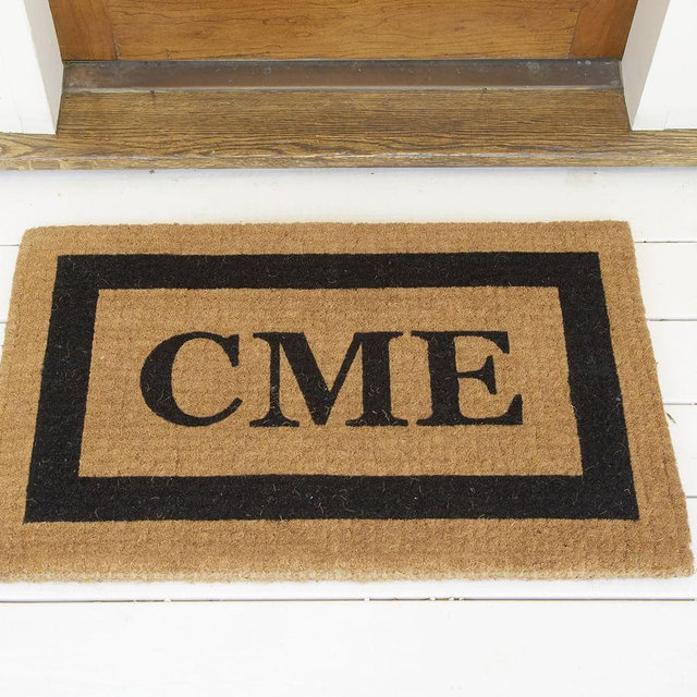 Personalized Framed Extra-Large Doormat, 30 x 48", Black