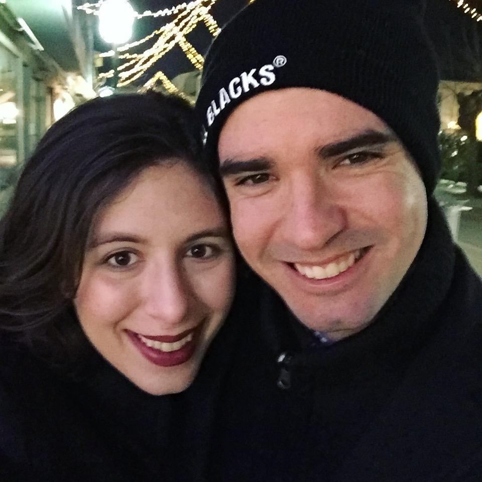 December 2017: After a semester apart, we met up in Italy for our holiday vacation. Here we are in Forte dei Marmi.
