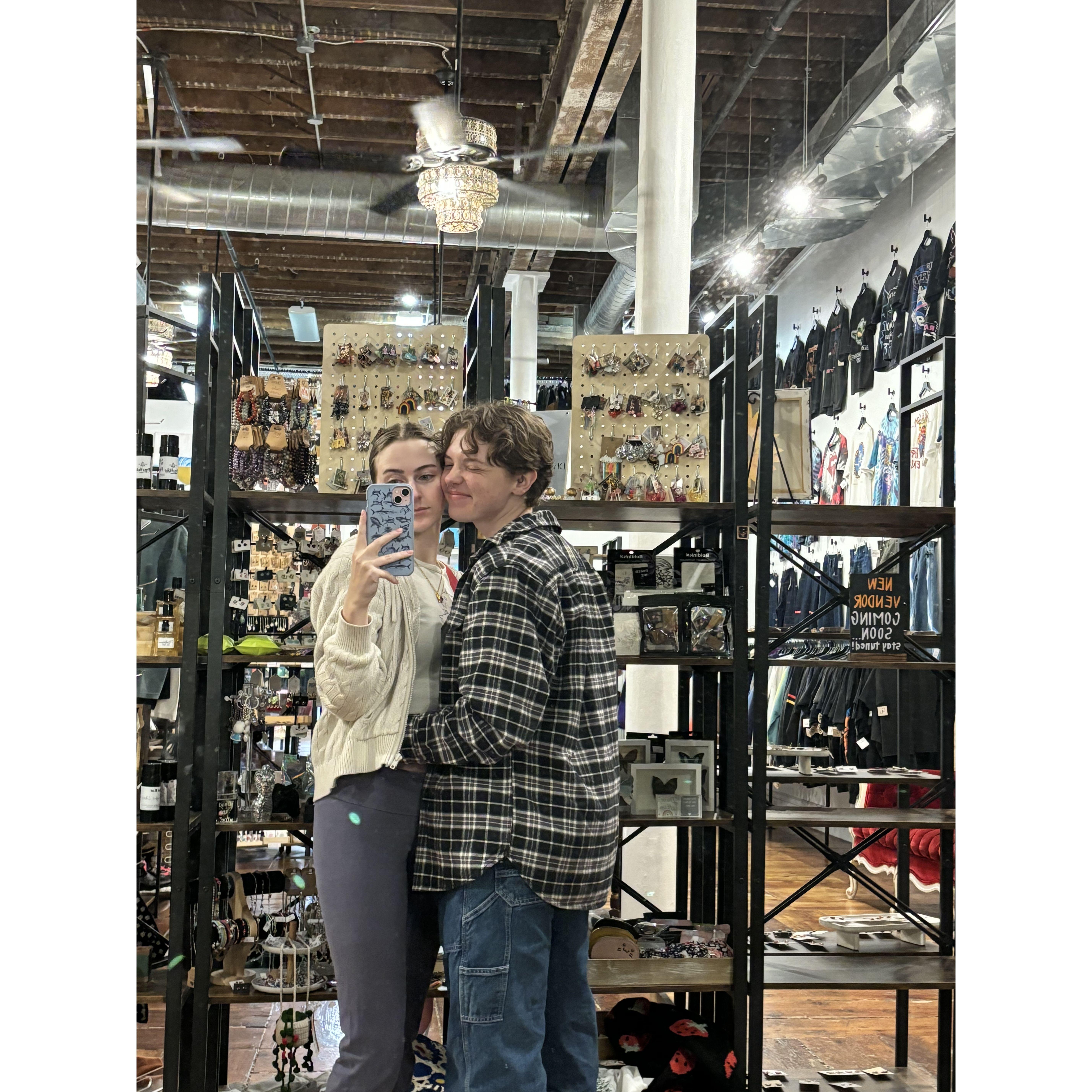 Back where it all started, coffee and browsing The Collective Underground in downtown Provo.