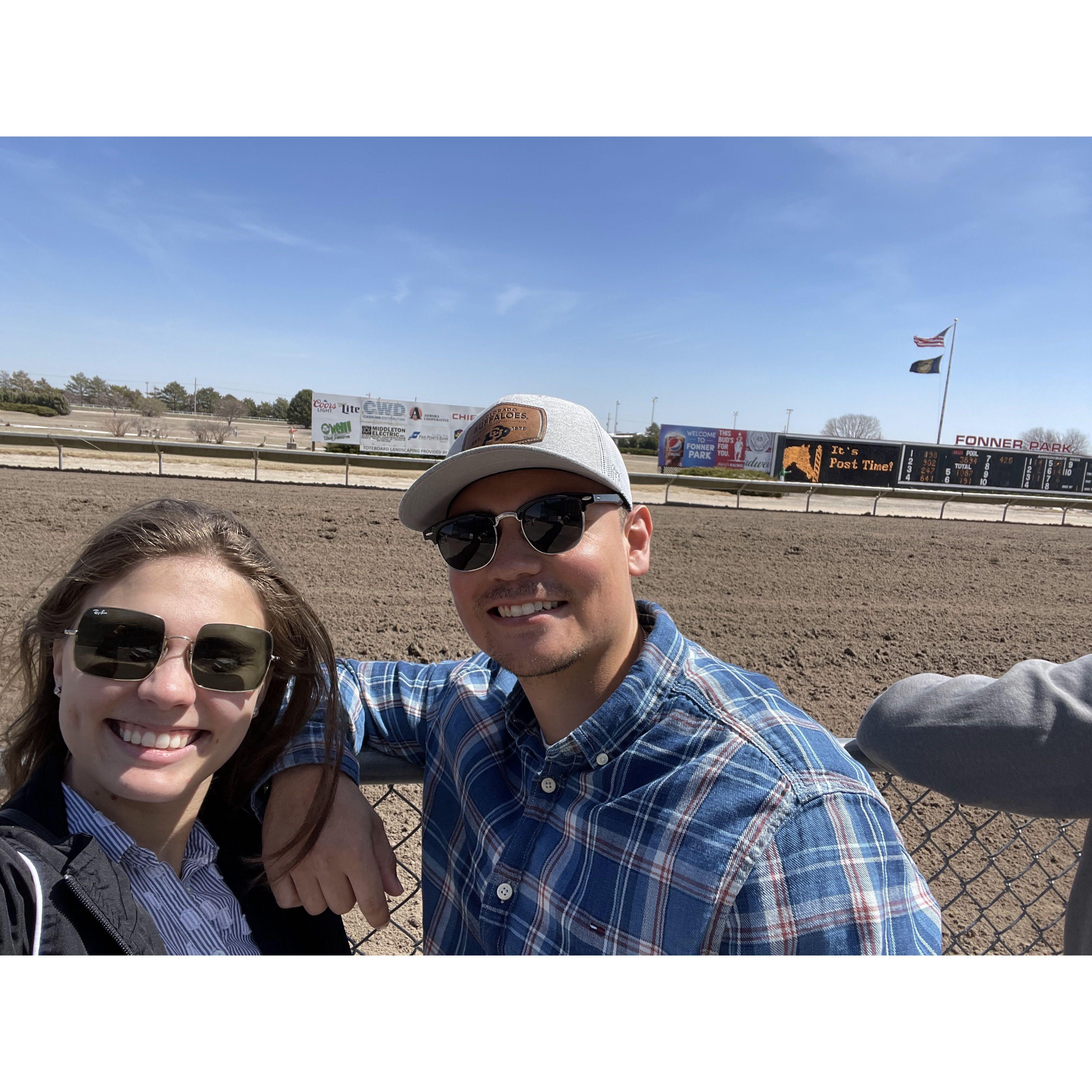 We enjoyed betting at the horse races in NE!
